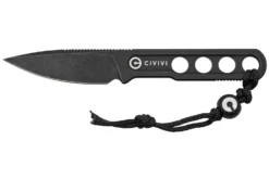 Civivi Circulus C22012-1, Black Stonewashed 10Cr15CoMoV Neck Knife, Ostap Hel Design