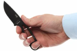 ESEE Izula Schwarz IZULA-B Halsmesser Inkl. Schwarze Scheide + Gürtelclip -Wild Hauer Verkäufe EE IZULA B 06 esee knives izula black ee izula b d4