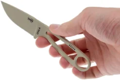 ESEE Izula Desert Tan IZULA-DT Halsmesser Inkl. Schwarze Scheide + Gürtelclip -Wild Hauer Verkäufe EE IZULA DT 03 esee knives ee izula dt 03