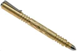 Rick Hinderer Investigator Pen Flames Brass/Messing, Beadblasted, Taktischer Stift
