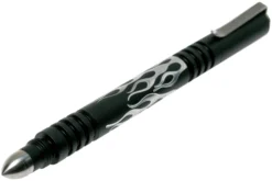 Rick Hinderer Investigator Pen Flames Aluminium, Mattschwarzer Taktischer Stift -Wild Hauer Verkäufe HRK INVP FL MBK 03 rick hinderer knives scaled