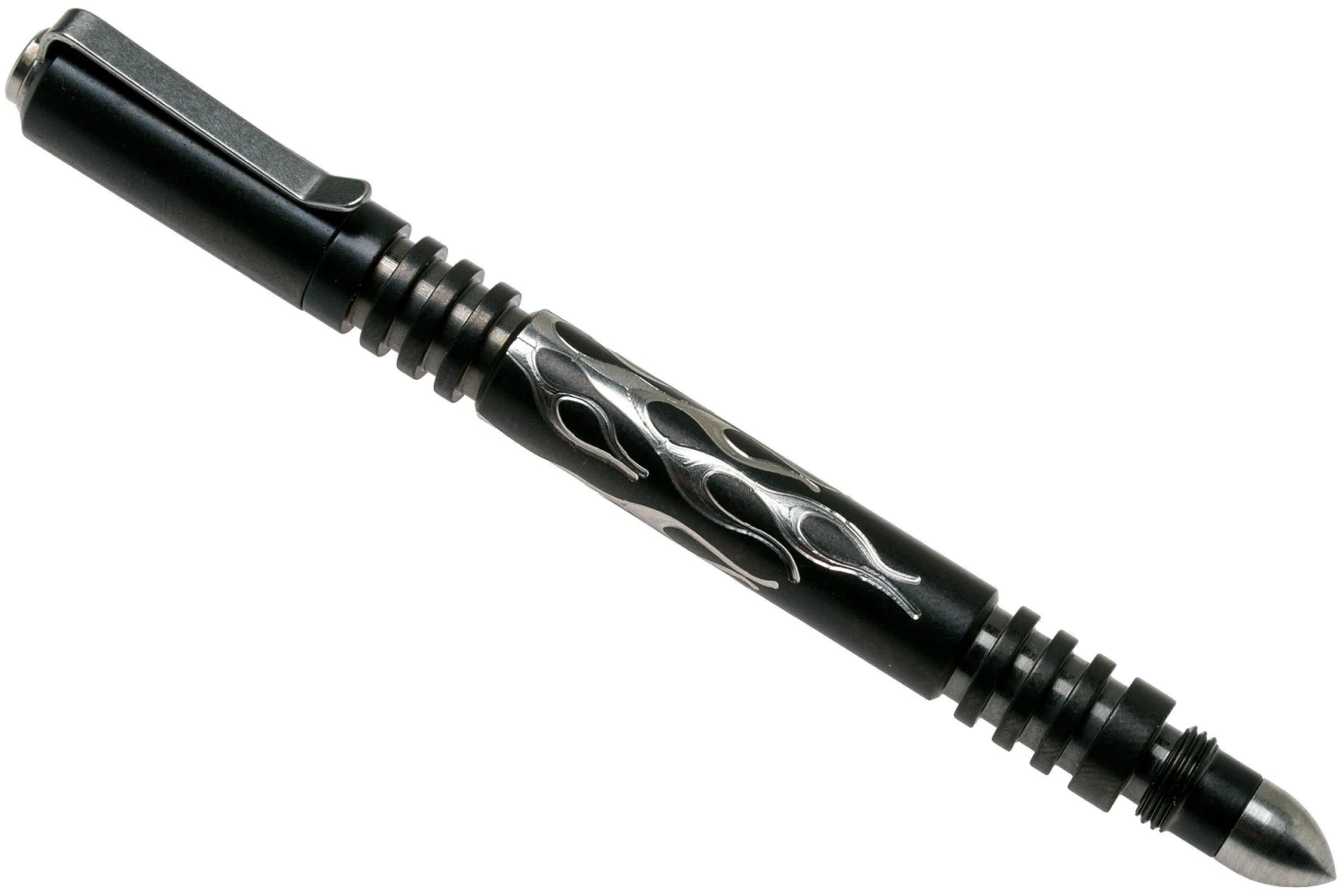 Rick Hinderer Investigator Pen Flames Stainless Steel, Stonewash DLC, Taktischer Stift 1 Rick Hinderer Investigator Pen Flames Stainless Steel, Stonewash DLC, Taktischer Stift