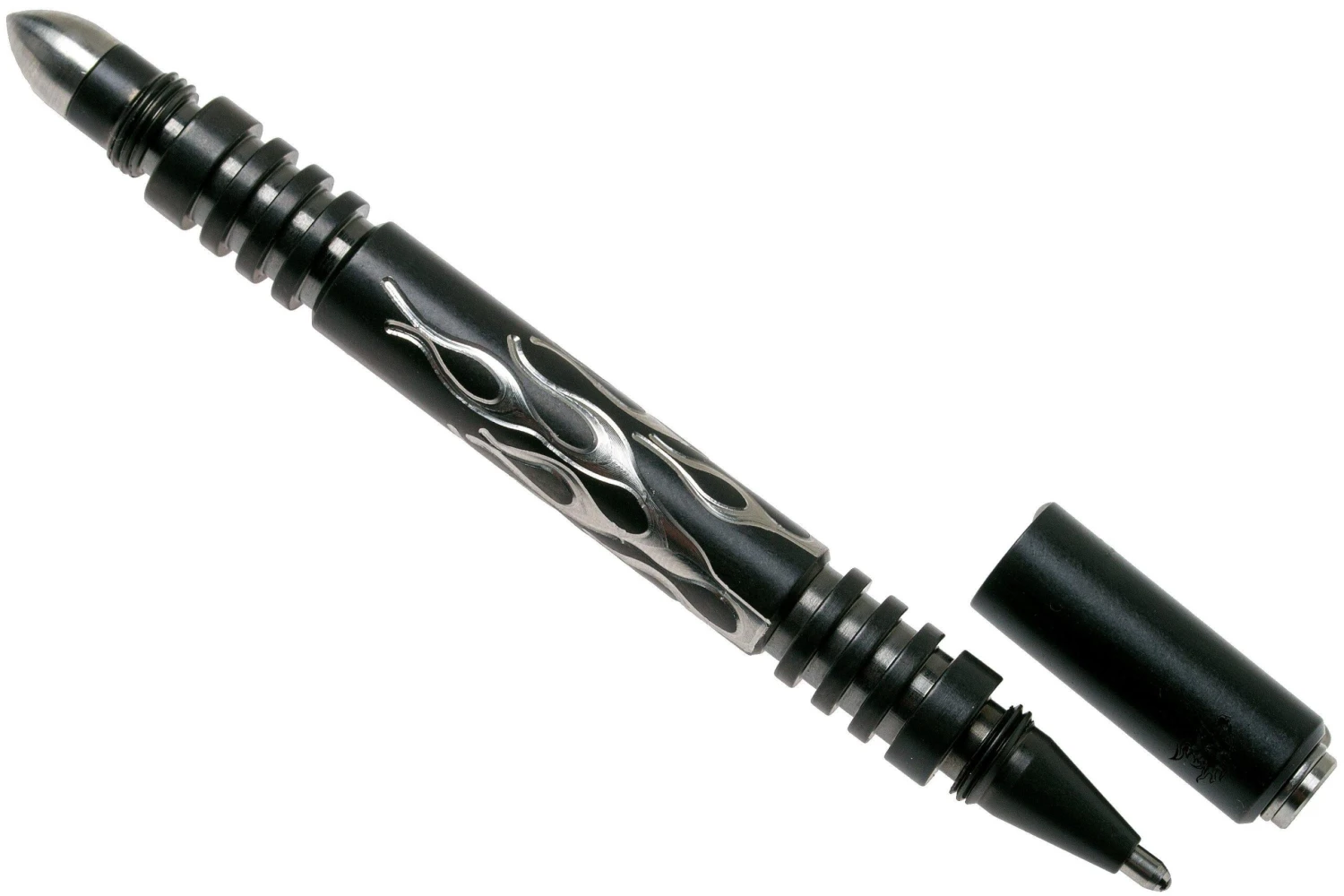 Rick Hinderer Investigator Pen Flames Stainless Steel, Stonewash DLC, Taktischer Stift 2 Rick Hinderer Investigator Pen Flames Stainless Steel, Stonewash DLC, Taktischer Stift – Bild 2