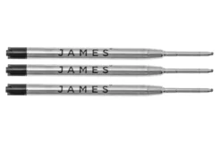 The James Brand The Burwell D2 Ink Refill CO307903-11 Black, 3er Pack, Nachfüllpatrone