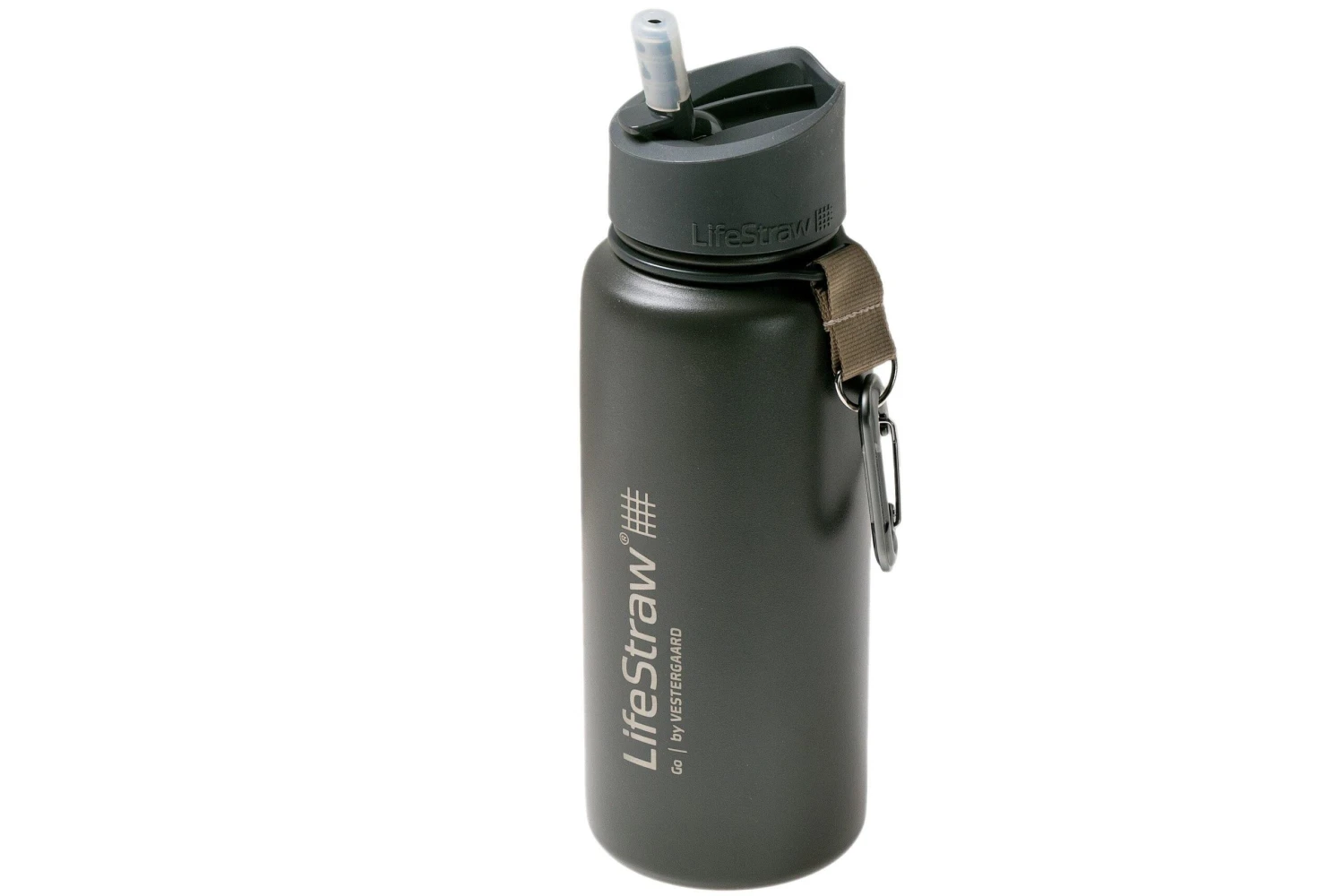 LifeStraw Go Stainless Steel Isolierte Trinkflasche Mit Filter, Grau 1 LifeStraw Go Stainless Steel Isolierte Trinkflasche Mit Filter, Grau