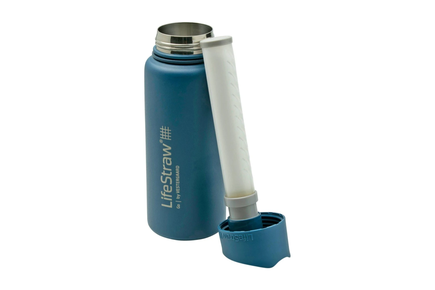 LifeStraw Go Stainless Steel Medium Blue Isolierte Trinkflasche Mit Filter, Blau 4 LifeStraw Go Stainless Steel Medium Blue Isolierte Trinkflasche Mit Filter, Blau – Bild 4