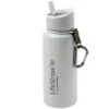 LifeStraw Go Stainless Steel Isolierte Trinkflasche Mit Filter, Weiß