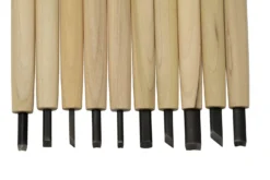 Yoshiharu W-10 Mitomoto Japanisches Holzschnitzmesser, 10er Set Im Stoffetui -Wild Hauer Verkäufe YSH 016 03 yoshiharu scaled