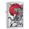 Zippo Asian Tiger Design Brushed Chrome 29889-000002, Feuerzeug